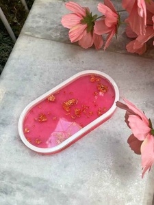 Resin Decorative <b>Tray</b> in Multiple Colors Cosmetic <b>Organizer</b> Home Decor Oval Resin <b>Tray</b> Vanity <b>Tray</b> High Quality - Product Image 5