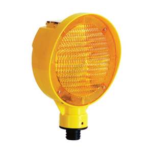 Feux de signalisation routière ronds à énergie solaire, clignotants jaunes pour utilisation routière - Product Image 1