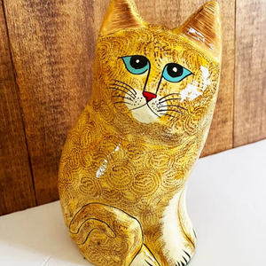 Rumikrafts fait à la main solide chat papier mâché décor à la maison pour les amoureux des chats - Product Image 1