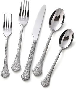 Juego de cubiertos de acero inoxidable brillante de alta calidad, elegante y perfecto para cenas de lujo, cocinas y restaurantes. - Product Image 1