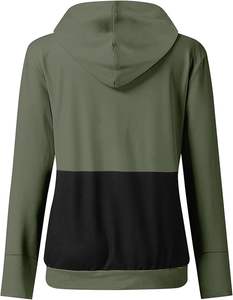 Femmes grande taille imprimé polaire pull à capuche coupe surdimensionnée écologique Polyester/coton décontracté poches avant en gros - Product Image 2