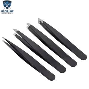 Pinces à épiler professionnelles pour les sourcils, en acier inoxydable, pointues, inclinées, plates, à angle, instruments de beauté - Product Image 3