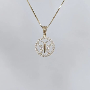 สร้อยคอจี้เพชรโมอิสซาไนต์ทรงยอดนิยม ดีไซน์ผีเสื้อทอง 14k เครื่องประดับคุณภาพสำหรับแฟชั่นในราคาประหยัด - Product Image 1