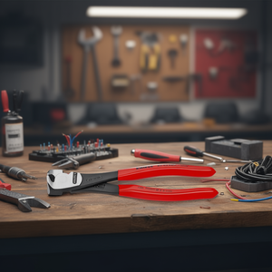 คีมตัดปลายแบบแรงยกสูงของ Knipex ทำจากเหล็กเคลือบอะทราเมนต์สีดำ พร้อมหัวขัดเงาและด้ามจับเคลือบพลาสติก สำหรับการจีบสายไฟ - Product Image 3