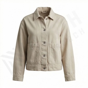 Chaqueta Vaquera de Mezclilla para Mujer, Nueva, Informal, de Manga Larga, de Alta Calidad, Personalizada, con Frente Personalizado - Product Image 1