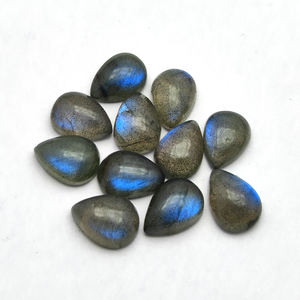 Labradorita natural 10x7mm Cabujón de pera 2,2 Cts Parte posterior plana Fabricación de joyas de piedras preciosas sueltas de alta calidad Fabricante mayorista - Product Image 5