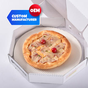 Caja de embalaje de pizza OEM con forma personalizada y logotipo Cajas de pizza de tamaño Octágono - Product Image 1