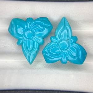 Hecho a mano Mughal arte tallado hermosa forma elegante Arizona turquesa piedra preciosa Natural para joyería utiliza producto a granel - Product Image 2