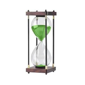 Ensemble d'Horloges Sablées en Bois Écologiques Faites à la Main – Décoration de Bureau Moderne pour la Maison et le Bureau - Product Image 1