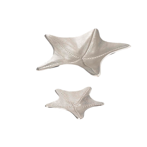 Herramientas de ensalada de aluminio con acabado antiguo de oro rosa, bandeja para servir comida con diseño en forma de estrella pequeña con fundición de Metal Chapado en plata - Product Image 4