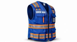 Chaleco de Seguridad Reflectante de Alta Visibilidad con Logotipo Personalizado, Impermeable, con Cremallera y Bolsillos, ENVÍO RÁPIDO - Product Image 3