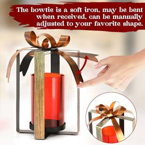 Decoración Navideña para el Hogar 2025, Portavelas de Metal, Forma Hexagonal, Acabado Dorado, Acero Inoxidable, Decoración de Piso Hecha a Mano - Product Image 5