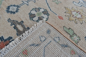 Tapis en laine noué à la main personnalisé OEM Motif floral Rectangle en forme de tapis moderne fait main décoration de sol à vendre - Product Image 3