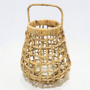 Artex Dong Thap Factory Eco-Friendly <b>Craft</b> Water Hyacinth Lantern Handmade Modern Decorative Candle Holder Indoor Outdoor Event - Product Image 1