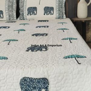 Venta al por mayor de colchas de algodón impresas a mano, colcha acolchada de algodón - Product Image 5