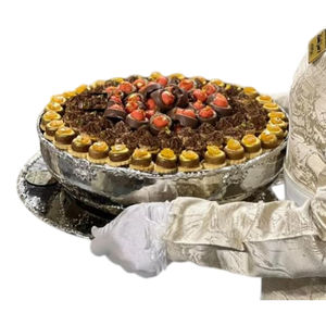 ชามเสิร์ฟขนมหวานทำจากสเตนเลสสตีลสีทองตกแต่งโต๊ะดีไซน์ทันสมัย - Product Image 5