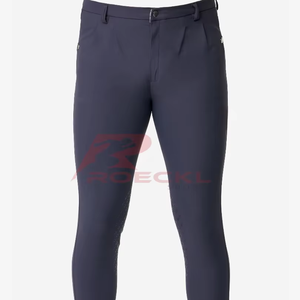 Pantalones de montar prémium para hombre, venta al por mayor, de secado rápido tela transpirable, corte Delgado moderno, costura reforzada, entrenamiento ecuestre - Product Image 1