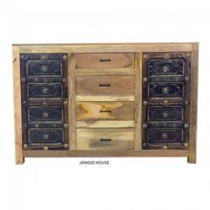 Antique Noir Indien Ancienne Porte Buffet De Luxe Designer Meubles Maison Salon Bureau Bureau Organisateur Cabinet Table À Manger - Product Image 4