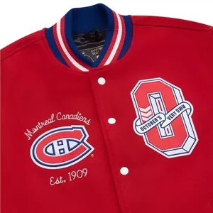 Của nam giới Montreal canadiens OVO x Đỏ Full-Snap Varsity Áo khoác tất cả các kích thước & tùy chỉnh - Product Image 4
