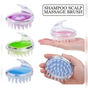 Cepillo de champú masajeador de cuero cabelludo de silicona suave para una limpieza profunda y eliminación de la caspa, promueve el crecimiento del cabello para mujeres, hombres y niños. - Product Image 4