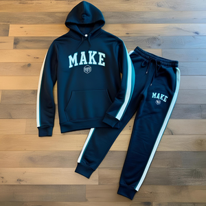 Conjunto de Sudadera con Capucha y Pantalones de Felpa con Estampado Digital Bordado, Suave y Cómodo para Invierno, Ideal para Looks Relajados e Informales - Product Image 2