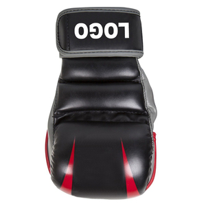 Gants d'entraînement MMA en PU personnalisés, haute qualité, demi-doigts, anti-humidité, respirants, fermeture auto-agrippante – Vente chaude - Product Image 3