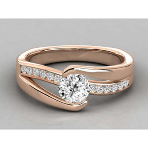 10K Gold Solitaire Ring with Lab-Grown Brilliant Diamond - Product Image 5