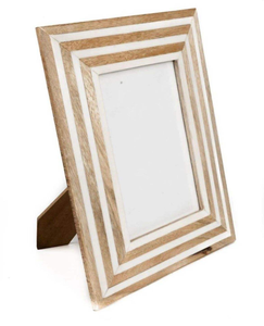 Unique Bone Inlay <b>Photo</b> <b>Frame</b> Picture Handmade <b>Frame</b> with Background Lag for Table Top Decorative Items <b>Black</b> and White Color - Product Image 2