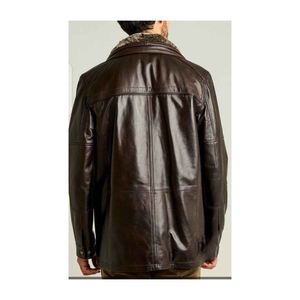 Grossiste Fashion Wear Veste en cuir Veste en cuir véritable pour hommes avec fermeture éclair produit à vendre - Product Image 1