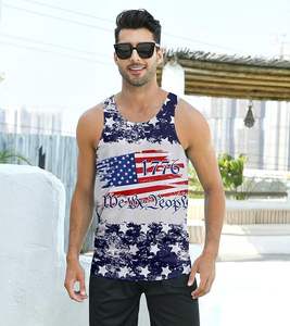 Débardeur de sport tricoté 100 % coton pour homme, séchage rapide, décontracté, avec emmanchures profondes, respirant, pour fitness - Product Image 4