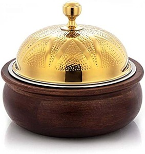 Cazuelas de madera hechas a mano estilo árabe de lujo al por mayor precio barato olla de metal y suministros redondos - Product Image 2