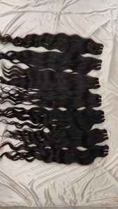 Faisceaux de cheveux indiens bruts non transformés à donneur unique, à cuticule alignée, force droite, tissage de cheveux humains naturels d'Inde - Product Image 6