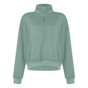 Sudadera de Algodón Personalizada al por Mayor, Sudaderas con Cierre de Cremallera de Cuarto para Mujer - Product Image 6