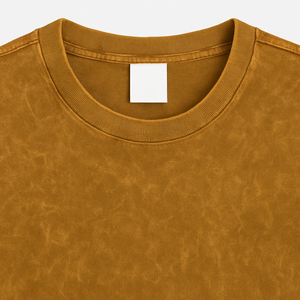 Camiseta de gran tamaño Vintage para hombre con efecto de lavado ácido de algodón, ropa de calle holgada, camiseta teñida, lavada, fabricante personalizado OEM - Product Image 5