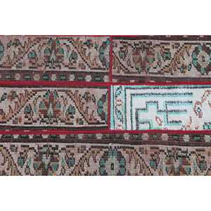 1.8x5.8 ft Turkish Rug, Vintage <b>Runner</b> Rug, Brown <b>Red</b> Floral Rug - Product Image 5