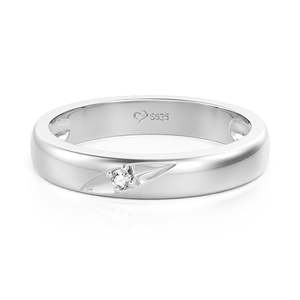 Jeulia Winged Sterling <b>Silver</b> Promise <b>Ring</b> for <b>Men</b> Rose Gold Plated with Zircon Adjustable Casual Engagement <b>Ring</b> - Product Image 1
