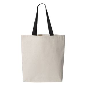 Vente en gros de sacs cabas en toile extra-large sac cabas en coton noir sac à main cadeau toile 150gsm sac cabas écologique promo en coton - Product Image 5