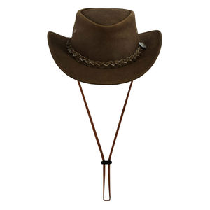 Nouveaux chapeaux de cow-boy en cuir personnalisés pour hommes en plein air chapeaux de cow-boy en cuir véritable chapeaux de mode en gros - Product Image 5