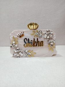 Bolso de mano de noche para mujer de resina de nuevo diseño más vendido para fiestas y bodas DE LA India en forma rectangular - Product Image 6