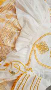 Robe indienne longue brodée avec imprimé bloc, costumes Anarkali pour mariage, beaux vêtements pour femmes Salwar Kameez, vente en gros - Product Image 2