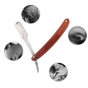 Navaja de Afeitar Manual de Acero Inoxidable de Alta Calidad para Hombre con Mango de Madera, Navaja de Afeitar Recta para Barbería - Product Image 6