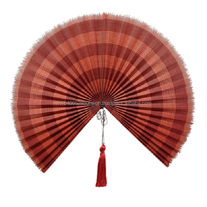 Tendencia decoración de la pared de bambú al por mayor Fan 100% respetuoso del medio ambiente reutilizable ropa de cama colgante de bambú ventilador de pared - Product Image 4