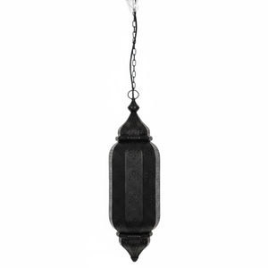 Stylish Black Metal Moroccan Lantern Hand Crafted Hanging & Tabletop Decorative <b>Lamp</b> For Indoor Outdoor Home Decor On Sale - Product Image 3