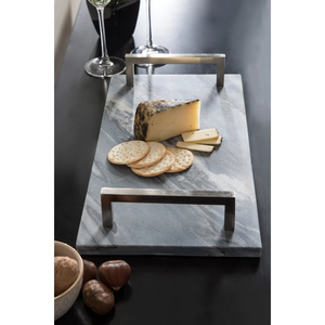 ถาดเสิร์ฟอาหารหินอ่อนคุณภาพสูงจากซัพพลายเออร์อินเดียสำหรับอาหารเย็นของตกแต่งบ้านของว่างผลไม้วัสดุหินอ่อน - Product Image 5