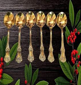 Cuillère en laiton vintage avec sculptures artisanales pour collection Cuillère en laiton durable avec brillant poli pour une longue utilisation à bas prix - Product Image 4