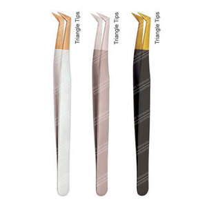 Pinzas para extensión de pestañas, triángulos finos - Product Image 1