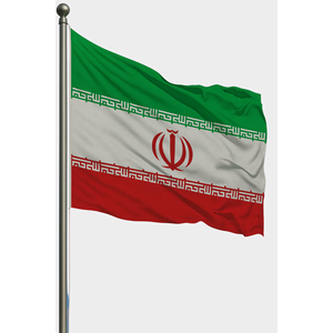 Drapeaux d'extérieur iraniens pour voiture et personnalisés, bannières en polyester imprimées numériquement, mât de drapeau en aluminium, utilisation polyvalente - Product Image 1