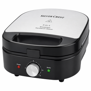 Máquina de Desayuno 3 en 1 Silver Crest, <span class=keywords><strong>Tostadora</strong></span> Multifunción, Máquina para Hacer <span class=keywords><strong>Pan</strong></span>, Electrodoméstico para el Hogar, Regalo, Control Mecánico - Product Image 1