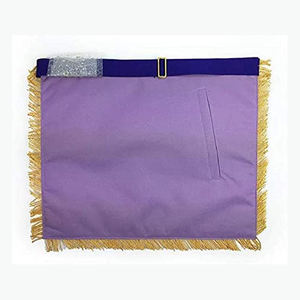 High Quality Masonic Past Master Gold Embroidery Purple <b>Apron</b> Machine Embroidery Lambskin Leather for Everyday Use - Product Image 6