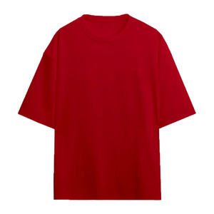 เสื้อยืดลำลองผู้ชายไซส์ใหญ่ สีแดง ปักโลโก้คุณภาพสูง ปรับแต่งได้ น้ำหนัก 220 กรัม ผ้าฝ้ายออร์แกนิค 100% - Product Image 1